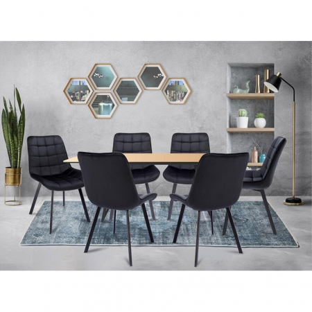 SCAUN BUCATARIE/LIVING, JUMI, ADORO, CATIFEA, METAL, NEGRU, 52X62X85 CM [1]