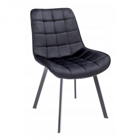 Scaune - SCAUN BUCATARIE/LIVING, JUMI, ADORO, CATIFEA, METAL, NEGRU, 52X62X85 CM