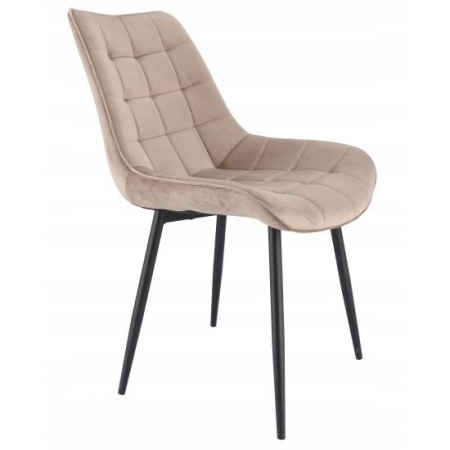 Scaune bucatarie - SCAUN BUCATARIE/LIVING, JUMI, MISTY, CATIFEA, METAL, BEJ, 53X63X83 CM