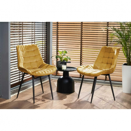 SCAUN BUCATARIE/LIVING, JUMI, MISTY, CATIFEA, METAL, MUSTAR SI NEGRU, 53X63X83 CM [6]
