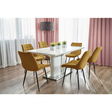 SCAUN BUCATARIE/LIVING, JUMI, MISTY, CATIFEA, METAL, MUSTAR SI NEGRU, 53X63X83 CM [5]