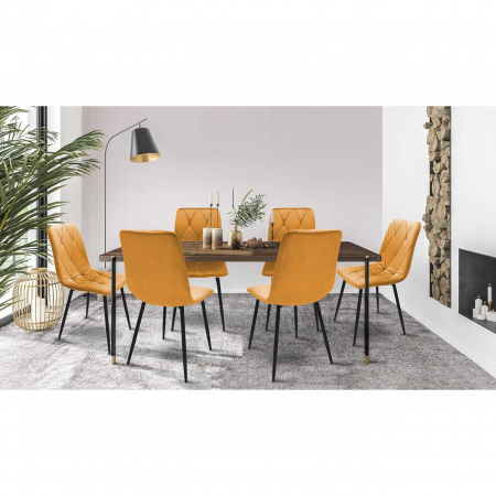 SCAUN BUCATARIE/LIVING, JUMI, PIADO, CATIFEA, METAL, MUSTAR SI NEGRU, 44X52X89 CM [5]