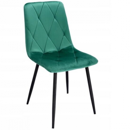 Amenajari Interioare - SCAUN BUCATARIE/LIVING, JUMI, PIADO, CATIFEA, METAL, VERDE SI NEGRU, 44X52X89 CM