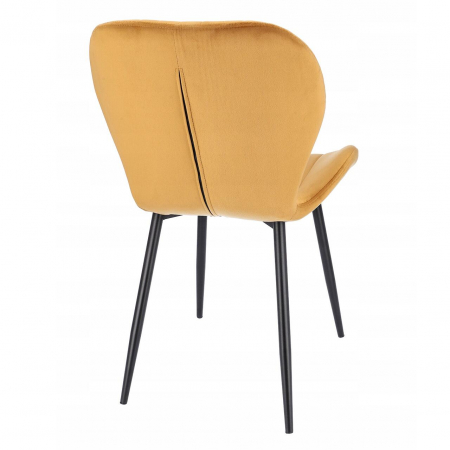 SCAUN BUCATARIE/LIVING, JUMI, VEIRA, CATIFEA, METAL, MUSTAR, 52X57X85 CM [3]