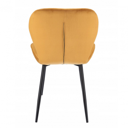 SCAUN BUCATARIE/LIVING, JUMI, VEIRA, CATIFEA, METAL, MUSTAR, 52X57X85 CM [4]