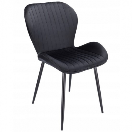Scaune bucatarie - SCAUN BUCATARIE/LIVING, JUMI, VEIRA, CATIFEA, METAL, NEGRU, 52X57X85 CM
