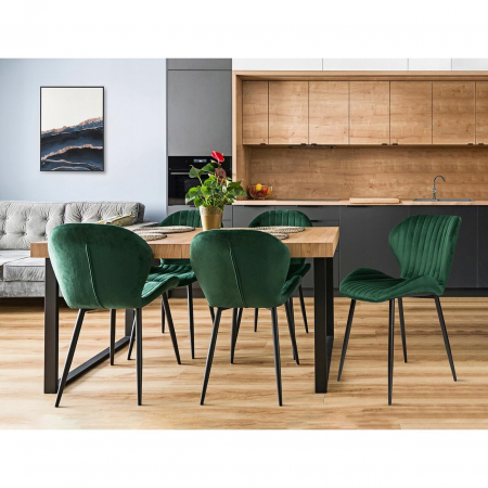 SCAUN BUCATARIE/LIVING, JUMI, VEIRA, CATIFEA, METAL, VERDE, 52X57X85 CM [5]