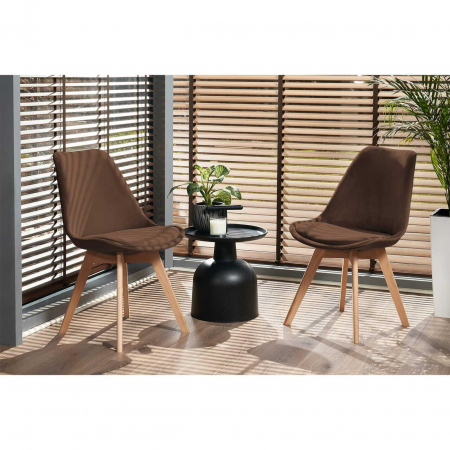 SCAUN BUCATARIE/LIVING, LEMN, CATIFEA, MARO, 49X60X82 CM, BARI [9]
