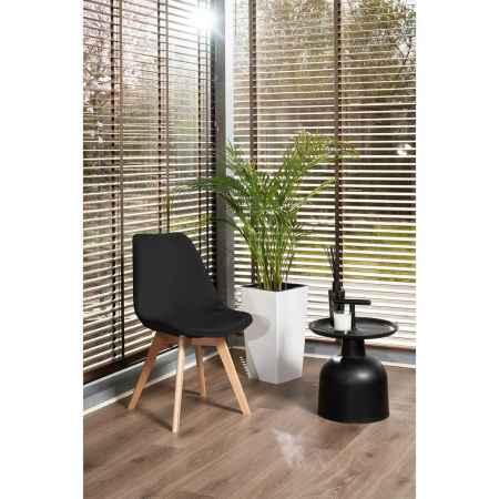 SCAUN BUCATARIE/LIVING, LEMN, CATIFEA, NEGRU, 49X60X82 CM, BARI [8]