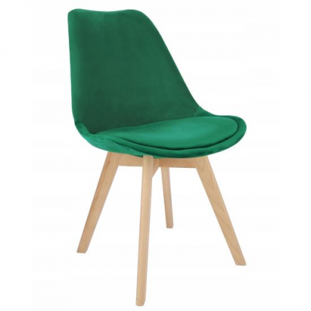 Scaune bucatarie - SCAUN BUCATARIE/LIVING, LEMN, CATIFEA, VERDE, 49X60X82 CM, BARI