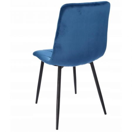 SCAUN BUCATARIE/LIVING, MATLASAT, CATIFEA, METAL, BLEUMARIN, 44X52X89 CM, PIADO [4]