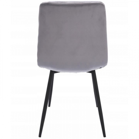 SCAUN BUCATARIE/LIVING, MATLASAT, CATIFEA, METAL, GRI, 44X52X89 CM, PIADO [2]