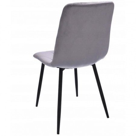 SCAUN BUCATARIE/LIVING, MATLASAT, CATIFEA, METAL, GRI, 44X52X89 CM, PIADO [4]