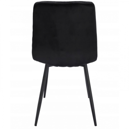SCAUN BUCATARIE/LIVING, MATLASAT, CATIFEA, METAL, NEGRU, 44X52X89 CM, PIADO [2]