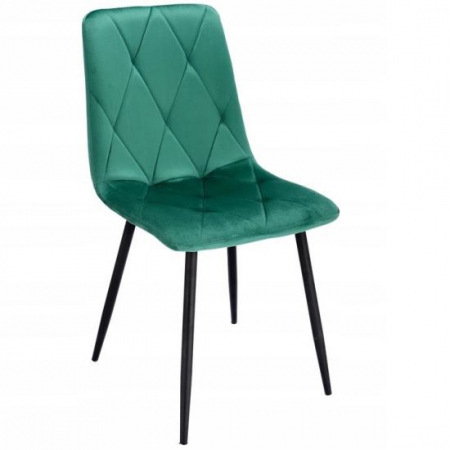 Scaune bucatarie - SCAUN BUCATARIE/LIVING, MATLASAT, CATIFEA, METAL, VERDE, 44X52X89 CM, PIADO