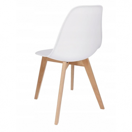 SCAUN BUCATARIE/LIVING, PP, LEMN, ALB, 46X52X82 CM, ADA [3]