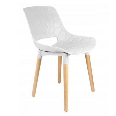 Scaune bucatarie - SCAUN BUCATARIE/LIVING, PP, LEMN, MAX 130 KG, ALB, 45X55X77 CM, DAVIS