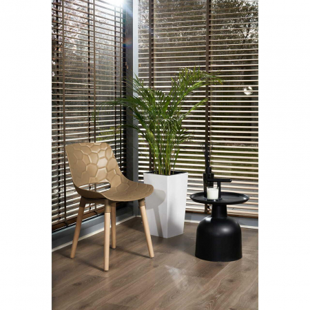 SCAUN BUCATARIE/LIVING, PP, LEMN, MAX 130 KG, BEJ, 45X55X77 CM, DAVIS [9]