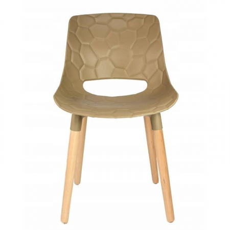 SCAUN BUCATARIE/LIVING, PP, LEMN, MAX 130 KG, BEJ, 45X55X77 CM, DAVIS [5]