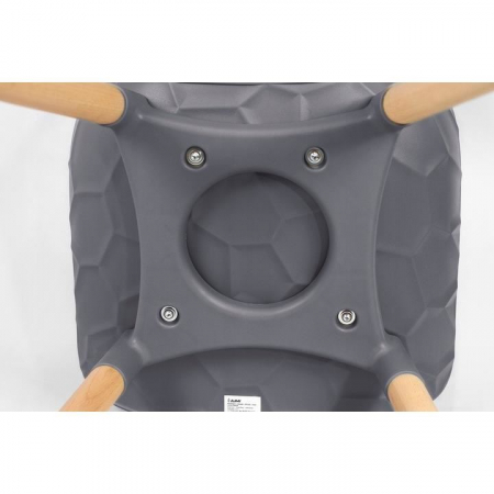 SCAUN BUCATARIE/LIVING, PP, LEMN, MAX 130 KG, GRI, 45X55X77 CM, DAVIS [2]
