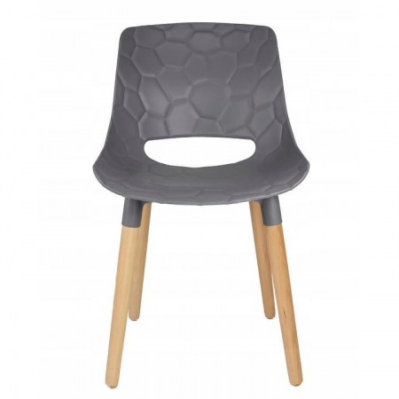 SCAUN BUCATARIE/LIVING, PP, LEMN, MAX 130 KG, GRI, 45X55X77 CM, DAVIS [5]