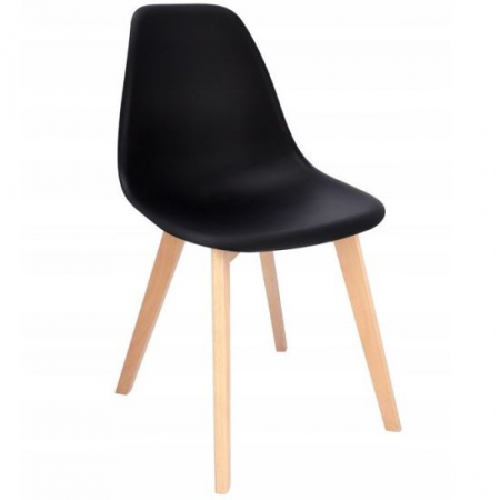 Scaune bucatarie - SCAUN BUCATARIE/LIVING, PP, LEMN, NEGRU, 46X52X82 CM, ADA
