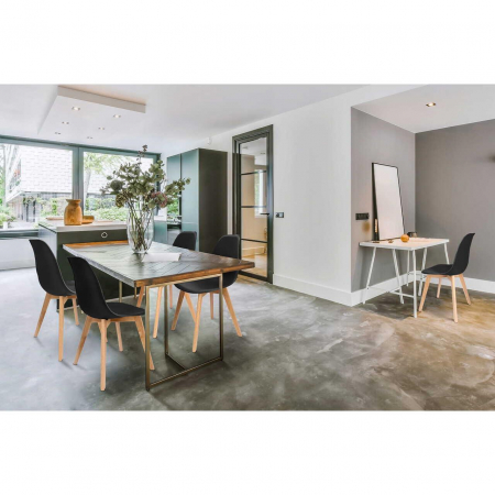 SCAUN BUCATARIE/LIVING, PP, LEMN, NEGRU, 46X52X82 CM, ADA [6]