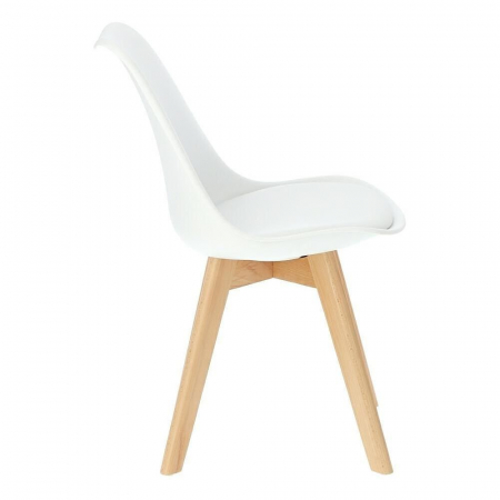 SCAUN BUCATARIE/LIVING, SEZUT PU, ALB, 48.5X54X82 CM, OSLO [2]