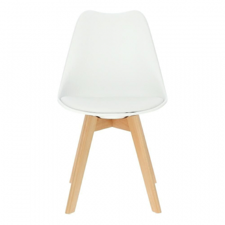 SCAUN BUCATARIE/LIVING, SEZUT PU, ALB, 48.5X54X82 CM, OSLO [4]