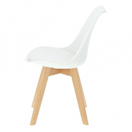 SCAUN BUCATARIE/LIVING, SEZUT PU, ALB, 48.5X54X82 CM, OSLO [3]