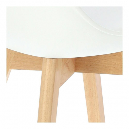 SCAUN BUCATARIE/LIVING, SEZUT PU, ALB, 48.5X54X82 CM, OSLO [7]