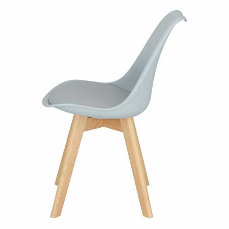 SCAUN BUCATARIE/LIVING, SEZUT PU, GRI, 48.5X54X82 CM, OSLO [5]