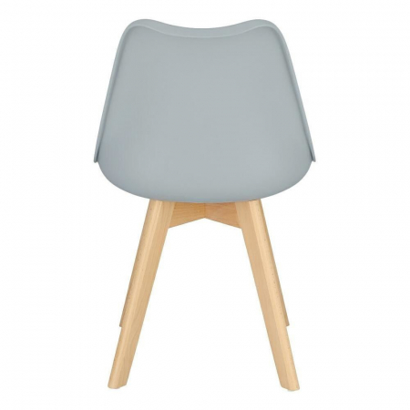 SCAUN BUCATARIE/LIVING, SEZUT PU, GRI, 48.5X54X82 CM, OSLO [2]