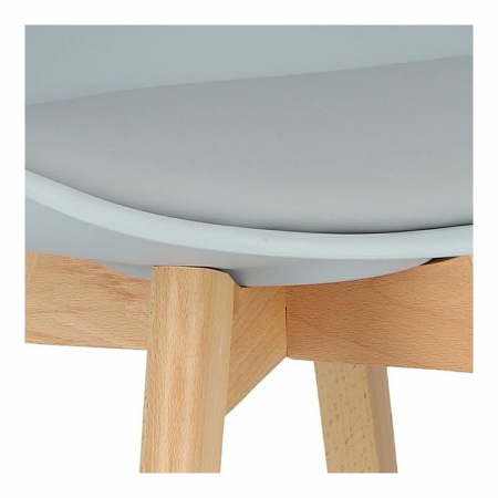 SCAUN BUCATARIE/LIVING, SEZUT PU, GRI, 48.5X54X82 CM, OSLO [7]