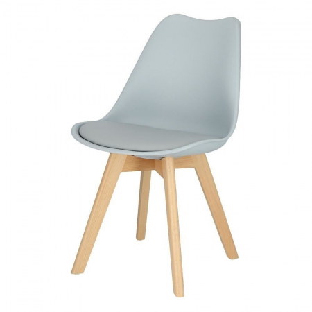 SCAUN BUCATARIE/LIVING, SEZUT PU, GRI, 48.5X54X82 CM, OSLO [4]