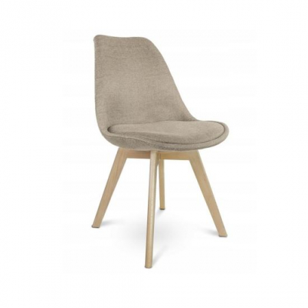 Scaune bucatarie - SCAUN BUCATARIE/LIVING, STOFA, LEMN, GRI CALD, 49X55X82 CM, ALTA