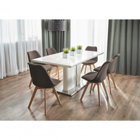 SCAUN BUCATARIE/LIVING, STOFA, LEMN, MARO, 49X55X82 CM, ALTA [11]