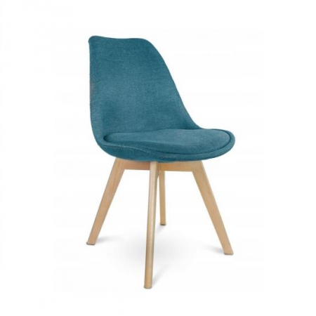 Scaune bucatarie - SCAUN BUCATARIE/LIVING, STOFA, LEMN, VERDE MARIN, 49X55X82 CM, ALTA