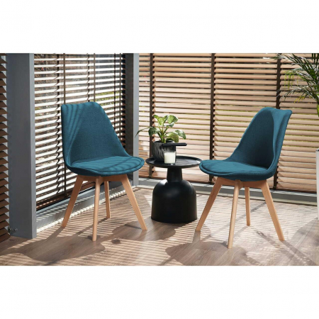 SCAUN BUCATARIE/LIVING, STOFA, LEMN, VERDE MARIN, 49X55X82 CM, ALTA [11]