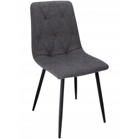 Scaune bucatarie - SCAUN BUCATARIE/LIVING, TAPITAT, TEXTIL, METAL, GRI, 44X52X89 CM, VENA