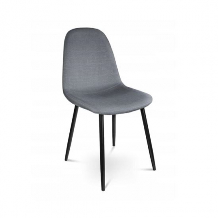 Scaune bucatarie - SCAUN BUCATARIE/LIVING, TEXTIL, METAL, GRI, 43X52X88 CM, LISSY