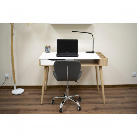 SCAUN DE BIROU, ARTOOL, AVOLA, ROTATIV, PIELE ECOLOGICA, GRI, 47.5X55.5X84.5 CM [1]