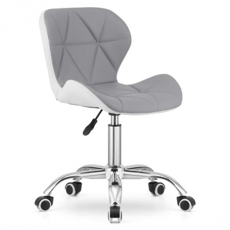 Birou - SCAUN DE BIROU, ARTOOL, AVOLA, ROTATIV, PIELE ECOLOGICA, GRI SI ALB, 47.5X55.5X84.5 CM
