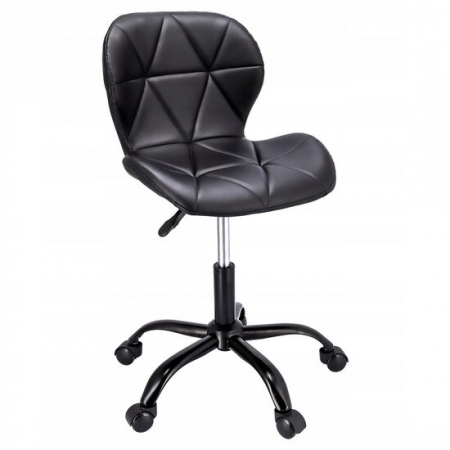 Scaune - SCAUN DE BIROU, JUMI, ENDO, ROTATIV, PIELE ECOLOGICA, NEGRU, 46X52X73-85 CM