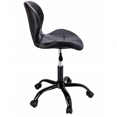 SCAUN DE BIROU, JUMI, ENDO, ROTATIV, PIELE ECOLOGICA, NEGRU, 46X52X73-85 CM [2]