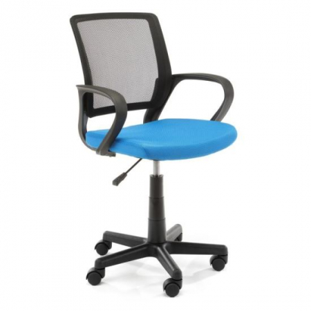 Birouri - SCAUN DE BIROU PENTRU COPII, ROTATIV, ALBASTRU SI NEGRU, MAX 100 KG, 53X56.5X81/93 CM