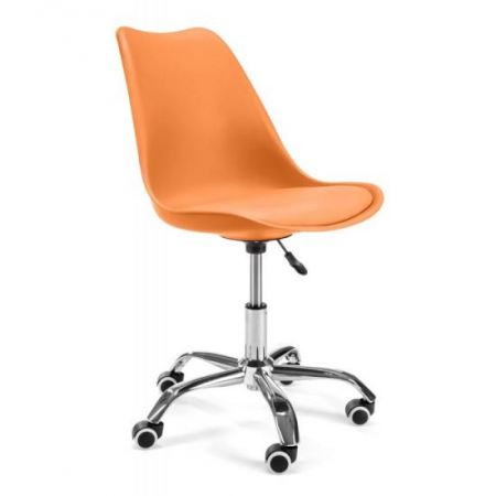 Birouri - SCAUN DE BIROU PENTRU COPII, ROTATIV, PORTOCALIU, MAX 125 KG, 44X40X80/90 CM