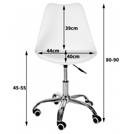 SCAUN DE BIROU PENTRU COPII, ROTATIV, PORTOCALIU, MAX 125 KG, 44X40X80/90 CM [1]
