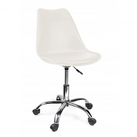 SCAUN DE BIROU, ROTATIV, ALB, 51X78/90 CM [2]