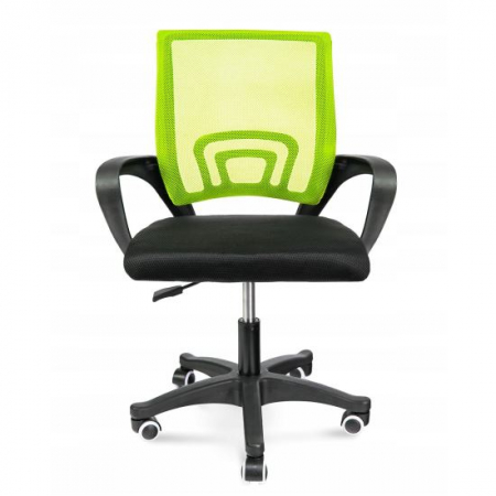 Birouri - SCAUN DE BIROU, ROTATIV, CU PLASA, COTIERE, NEGRU SI VERDE, 63X48X84/94 CM